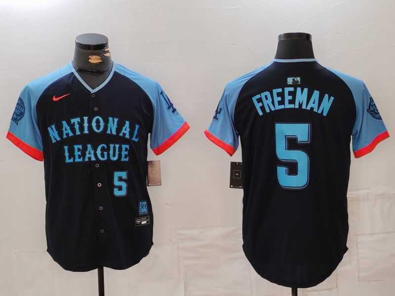 Men%27s Los Angeles Dodgers #5 Freddie Freeman Number Navy 2024 All Star Limited Stitched Jersey->2024 mlb all-star->MLB Jersey